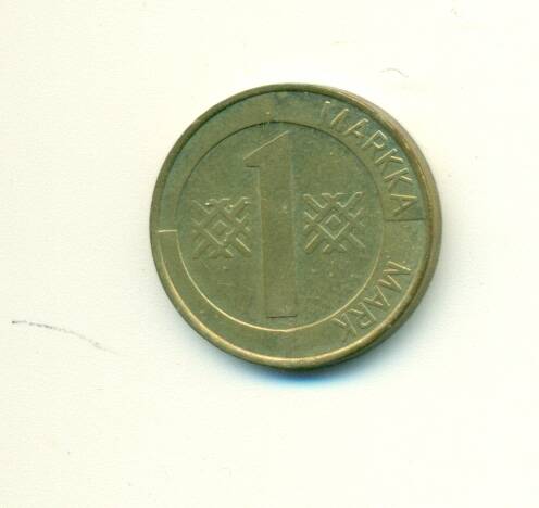 Монета. Финляндия.
 1 марка 1995 г.