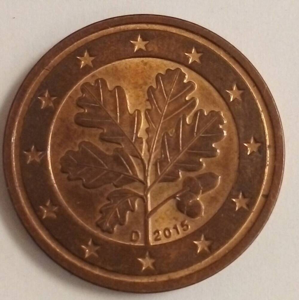 Монета 2 евро цент