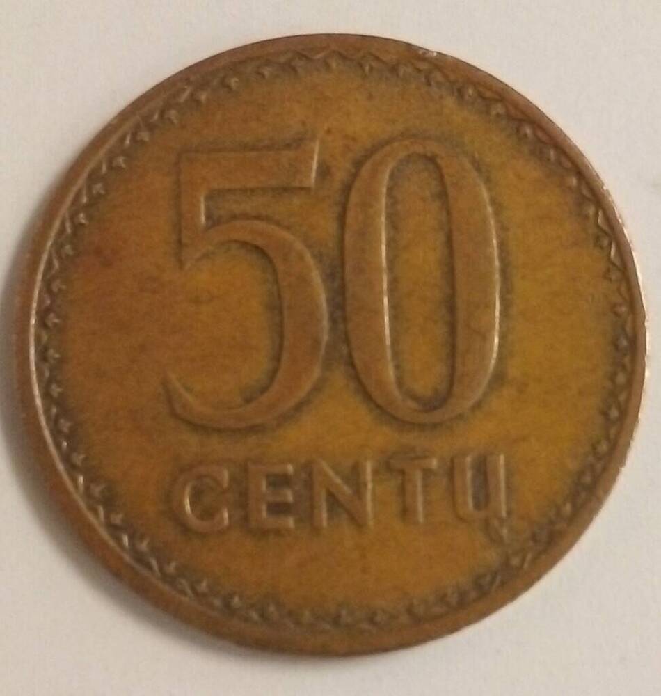 Монета 50 центов