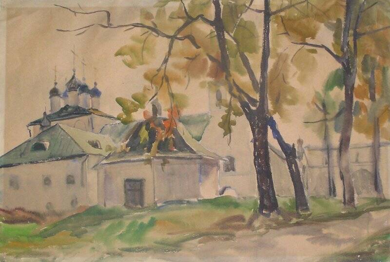 Картина. «Осень. Покровская церковь»