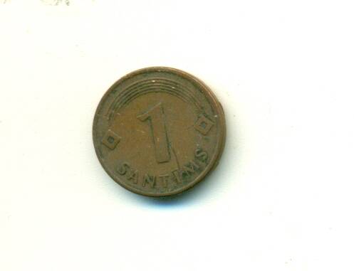 Монета. Латвия.
 1 сантим 1997 г.
