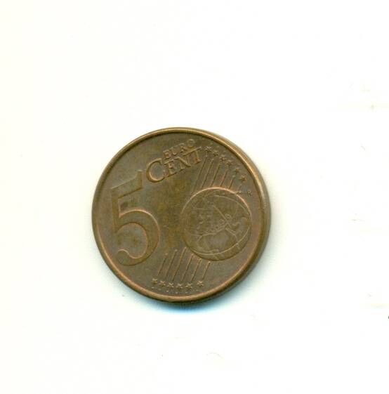 Монета. 
5  евро 2006 г.