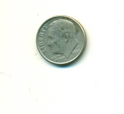 Монета. 1 дайм США. С изображением  факела 1994 г.
