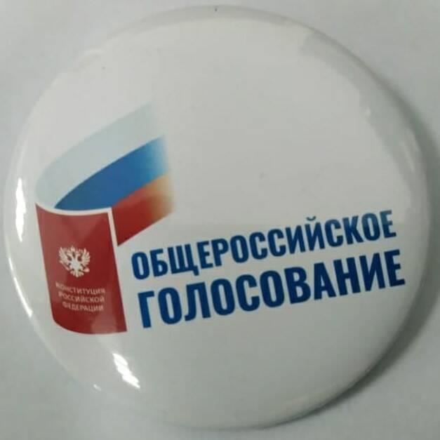 Значок «Общероссийское голосование». 2020 год.