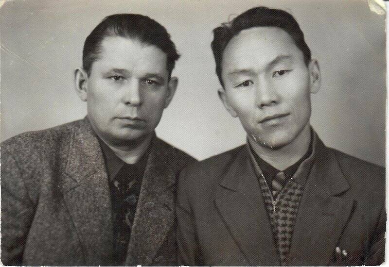 Фотография. Гоголев Михаил Саввич и Красильников Василий Семенович. Февраль 1961 г., г.Москва.