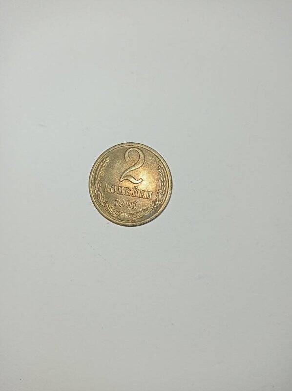 Монета 2 копейки 1991 год