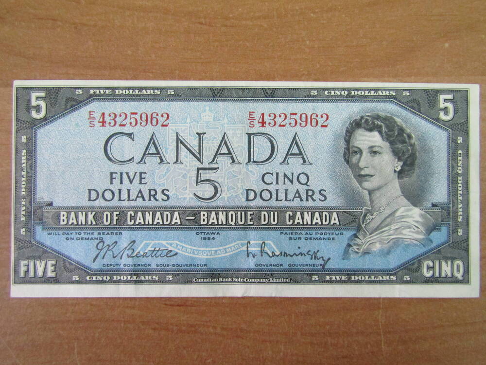 Билет банка Канады. 5 долларов.