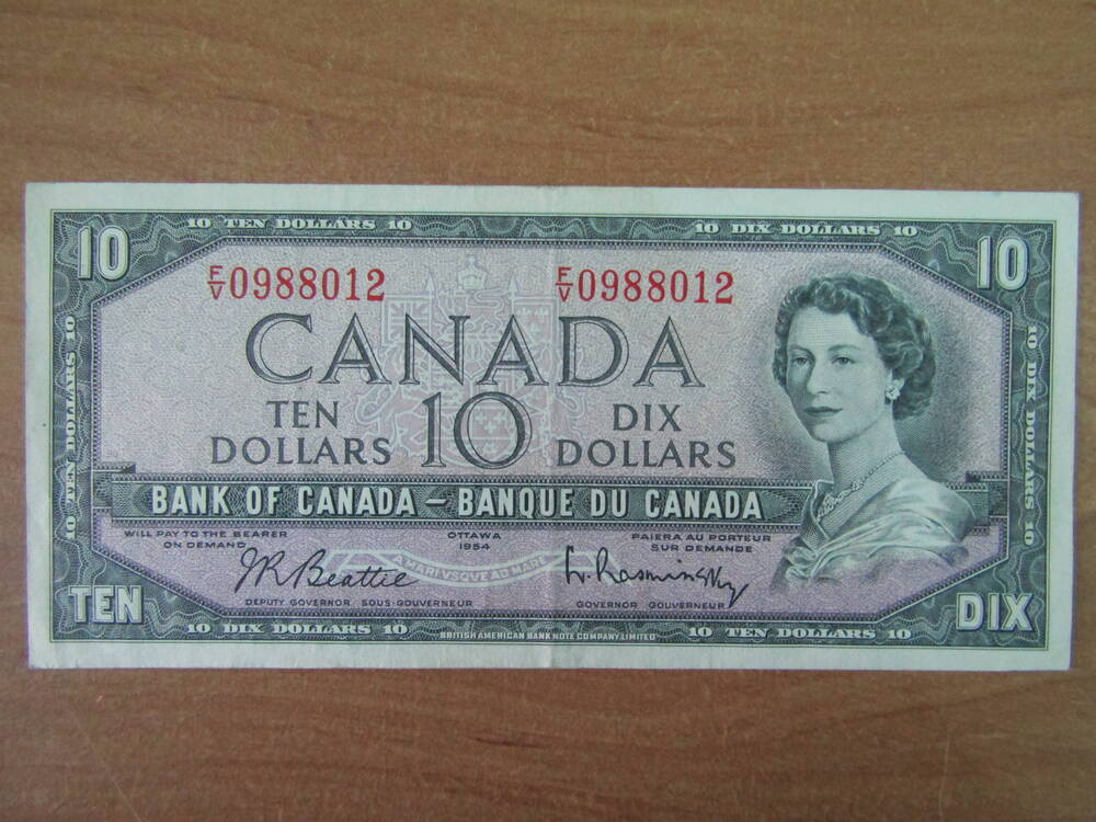 Билет банка Канады. 10 долларов.