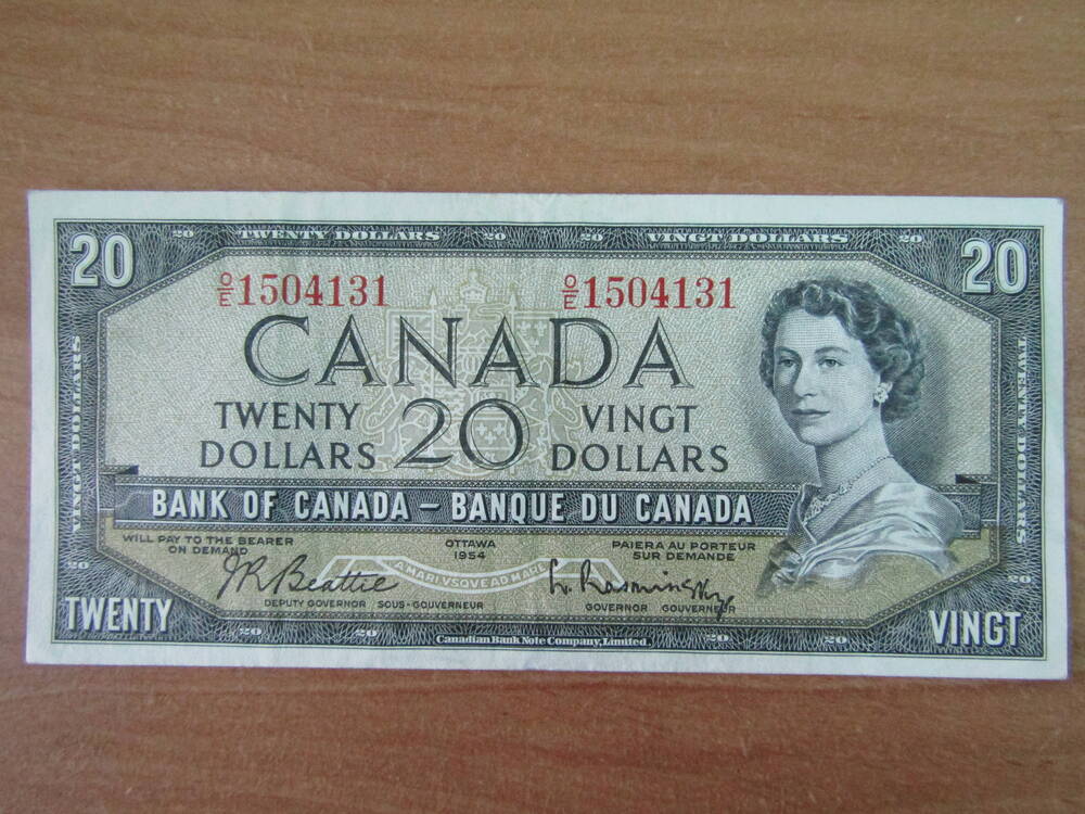 Билет банка Канады. 20 долларов.