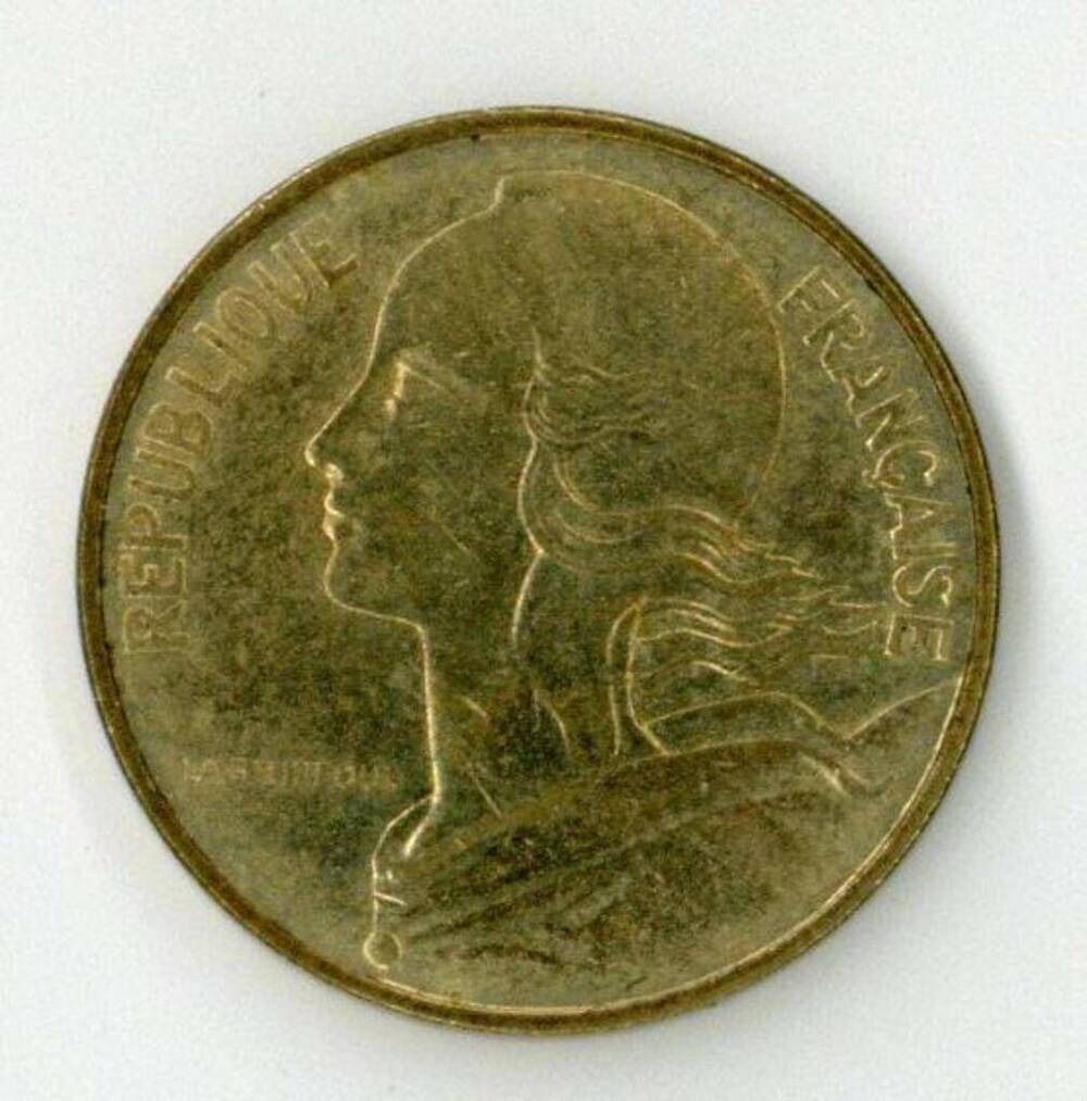 Монета 10 сантимов. Франция. 1980 г.