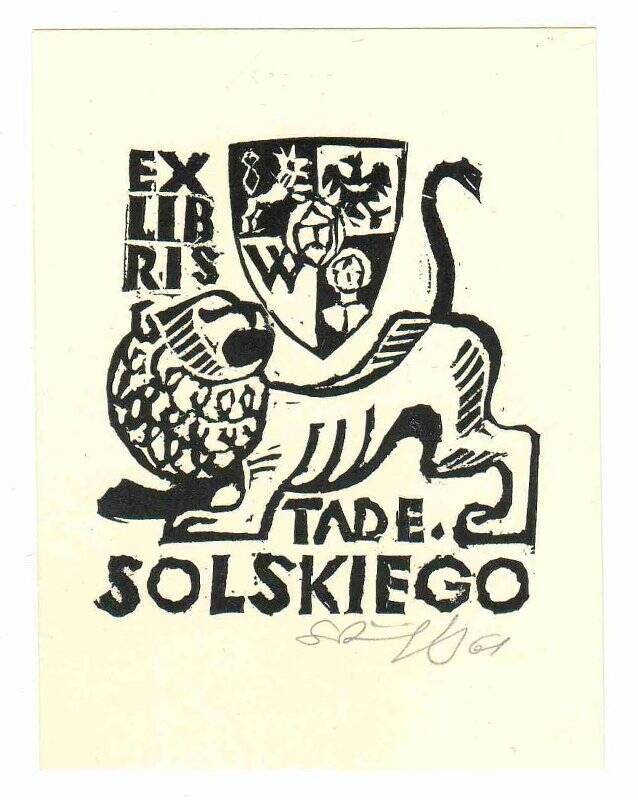 Экслибрис. Ex Libris Tade. Solskiego.