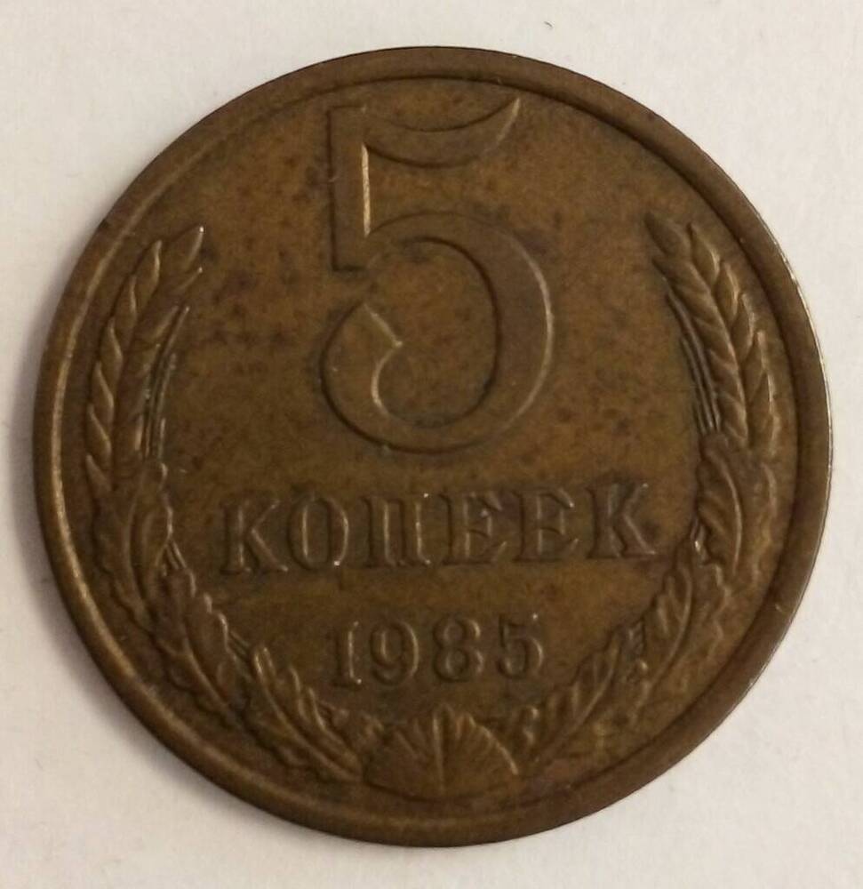 Монета разменная 5 копеек (пять)