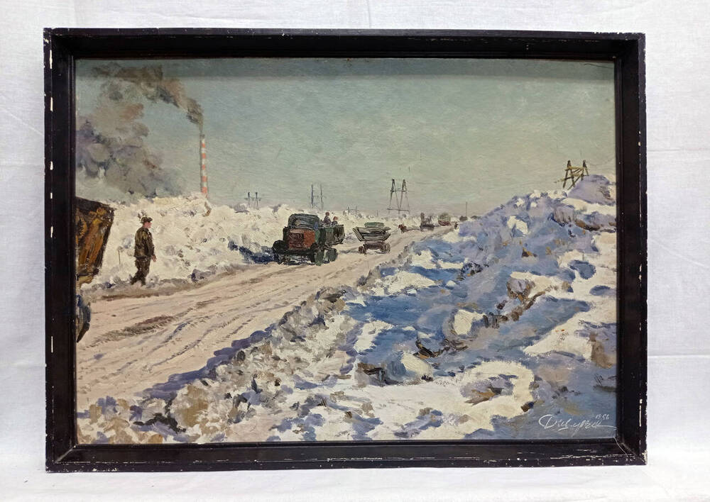 Картина  Зимняя дорога