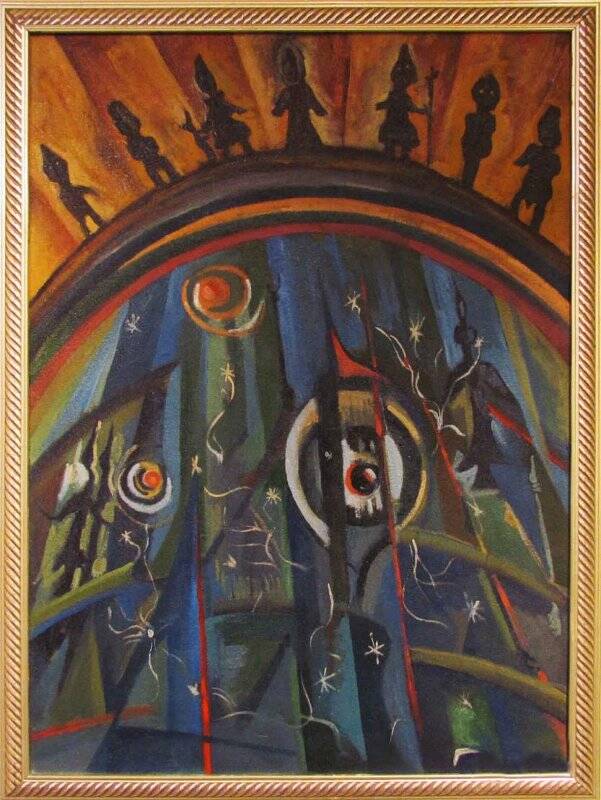 Картина. Семь сыновей Нума, из триптиха Духи шамана Мандакова