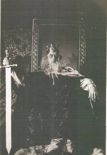 Фотография.  Н.Мордвинов в образе короля Лира
