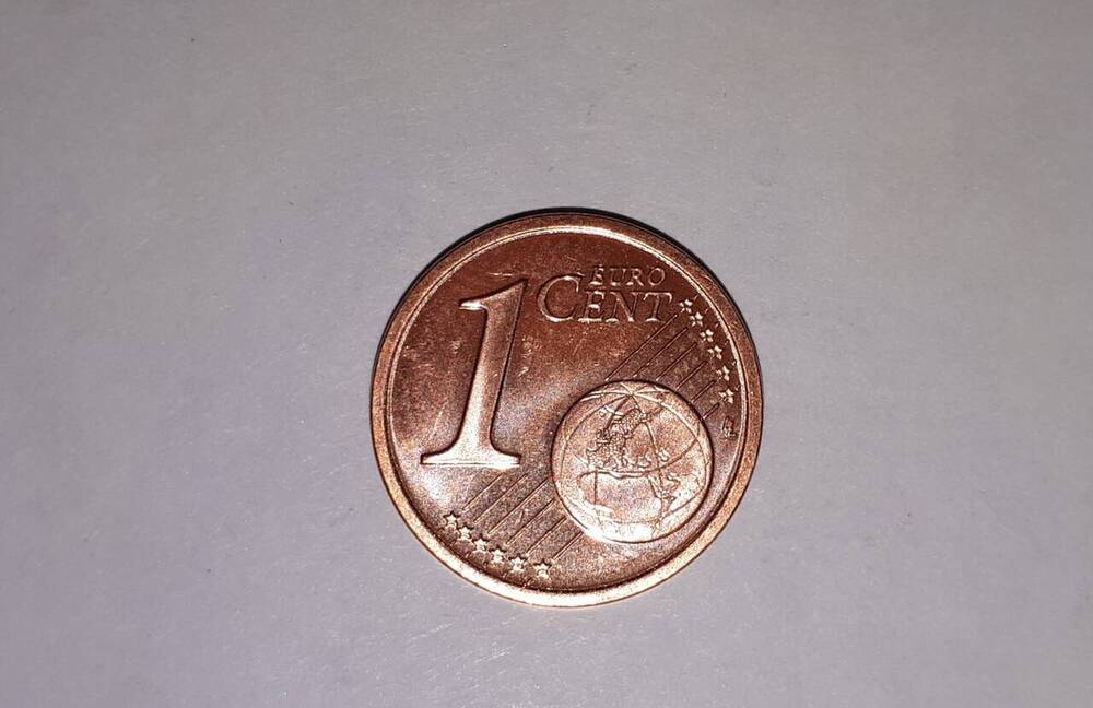 Монета. 1 евро цент (euro/cent), 2017 г., Эстония

