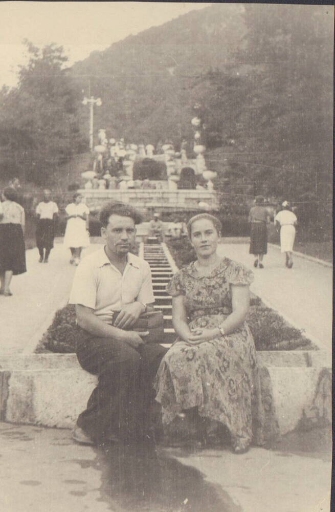 Фотография. Каравичев Василий Федорович с женой Зинаидой