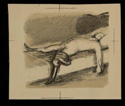 Спящий мужчина. Иллюстрация к рассказу Л.Н. Толстого «Холстомер»