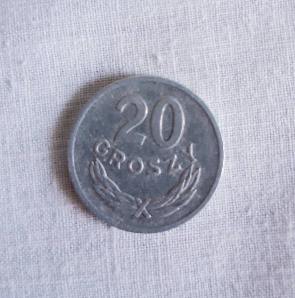 Монета Польской Народной Республики  -  20 грошей, 1969
