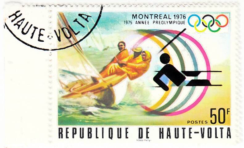 Марка почтовая, гашеная. Олимпийские игры Монреаль 1976 г.