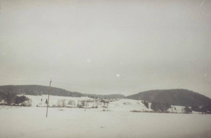 Фотография. Деревня Грибушино, горы Борок и Кленовая.