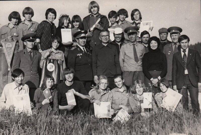 Фотография: Команда Усть-Канского района в финале игры, 70-ые годы