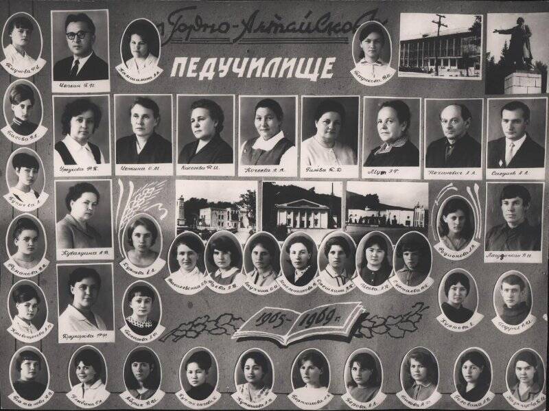 Фотография: Преподаватели и учащиеся Горно-Алтайского педучилища, 1969 г.