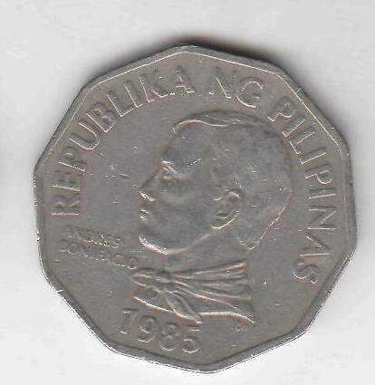 Монета 2 писо 1985 г. Филиппины.