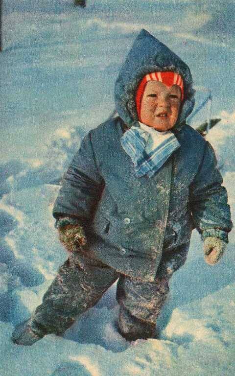 Фотооткрытка «Первый снег».  Фото А. Фрейдберга.  Заказ 439. Издательство «Изобразительное искусство». Москва. 1970 год.