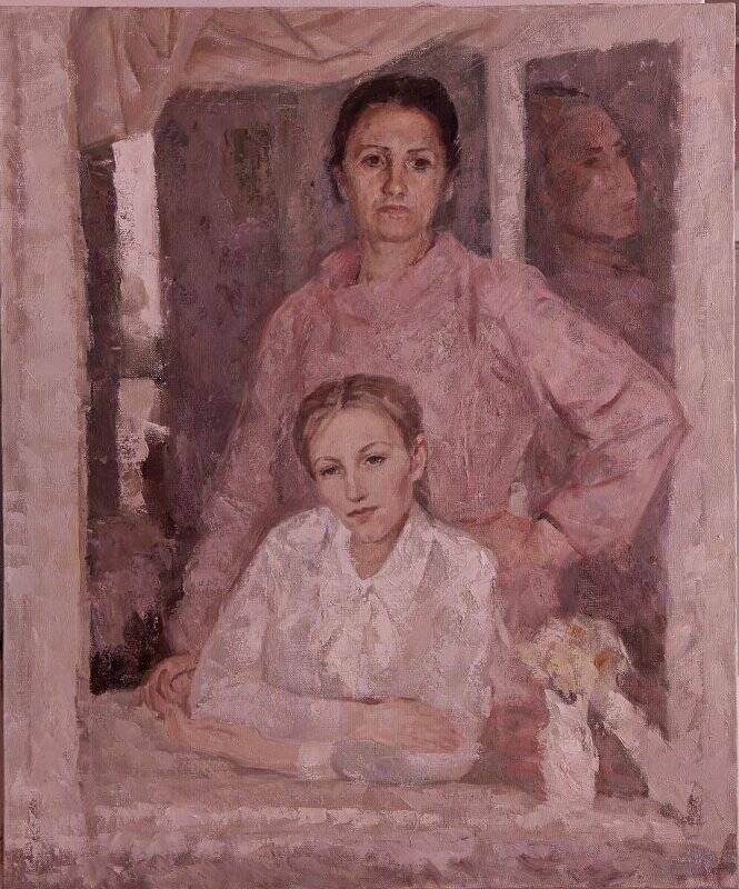 Портрет жены Татьяны с дочерью
