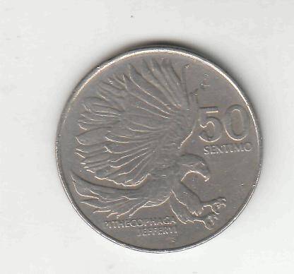 Монета 50 сентимов 1986 г. Филиппины.