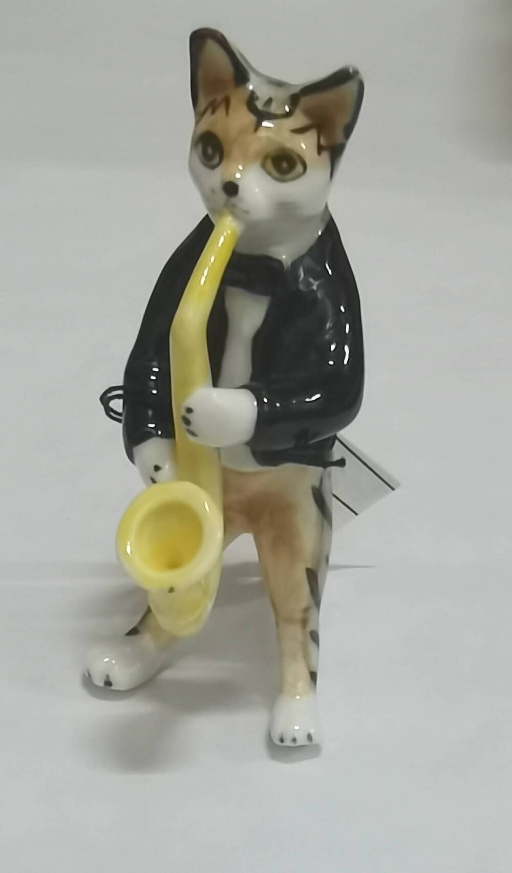 Статуэтка Кот с саксафоном из серии Коты - музыканты,2011 г.