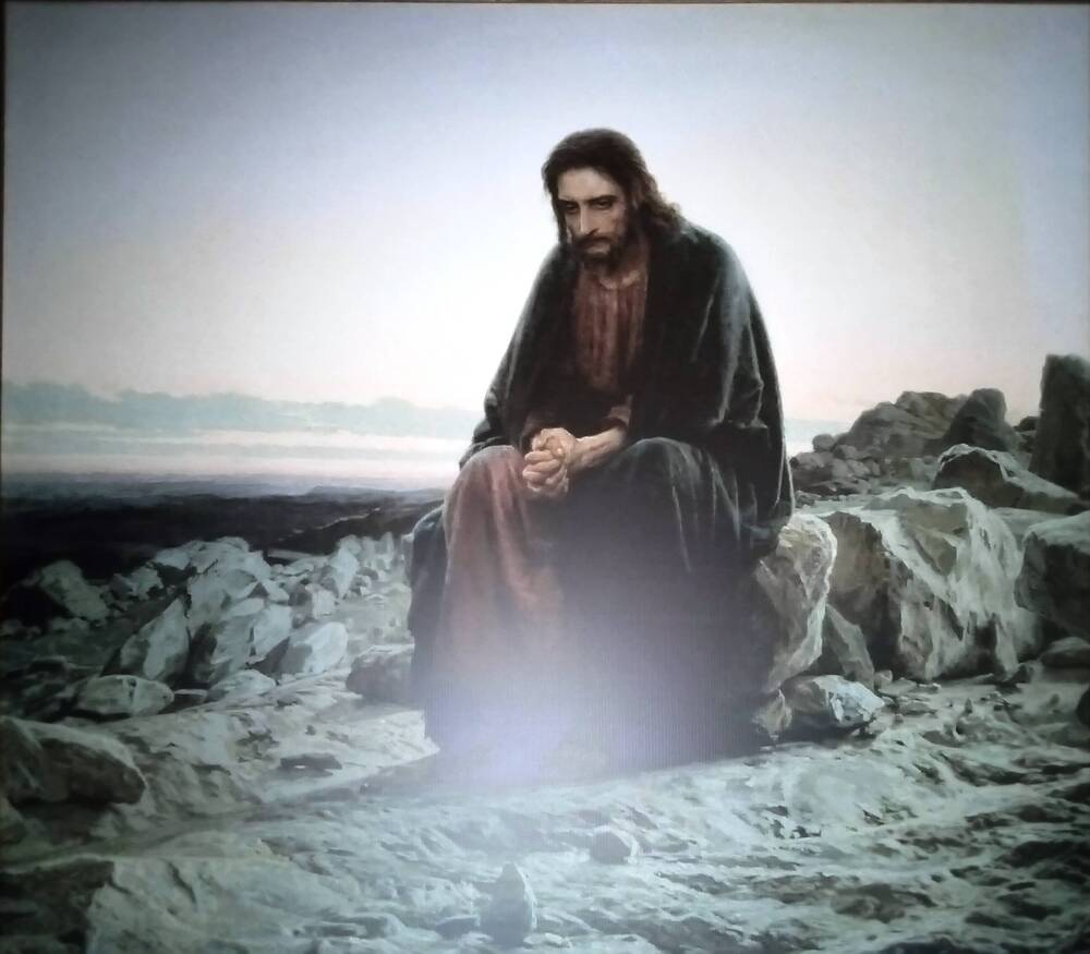 Копия картины Н.И. Крамского Христос в пустыне