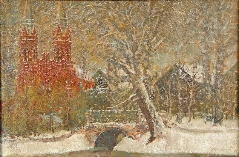 Рыбинск. Карякинский сад зимой. Картина