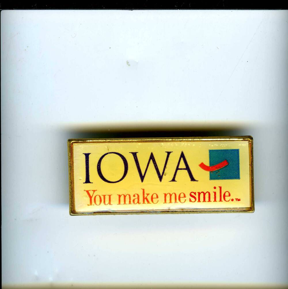Значок-сувенир с надписью на английском языке. Айова, США, 1990 г.
