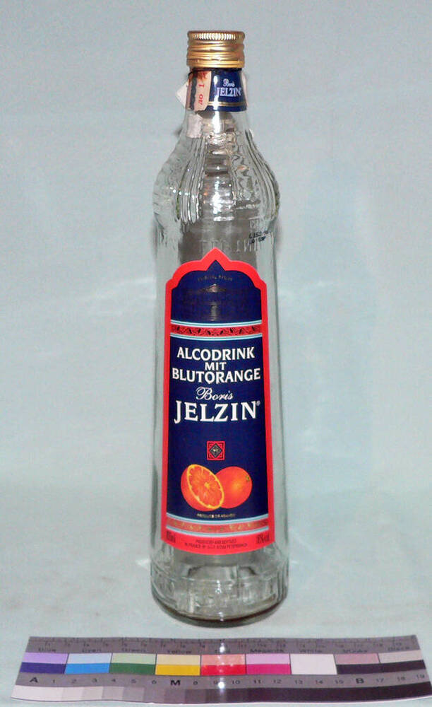 Бутылка из-под напитка Boris Jelzin (Борис Ельцин)
