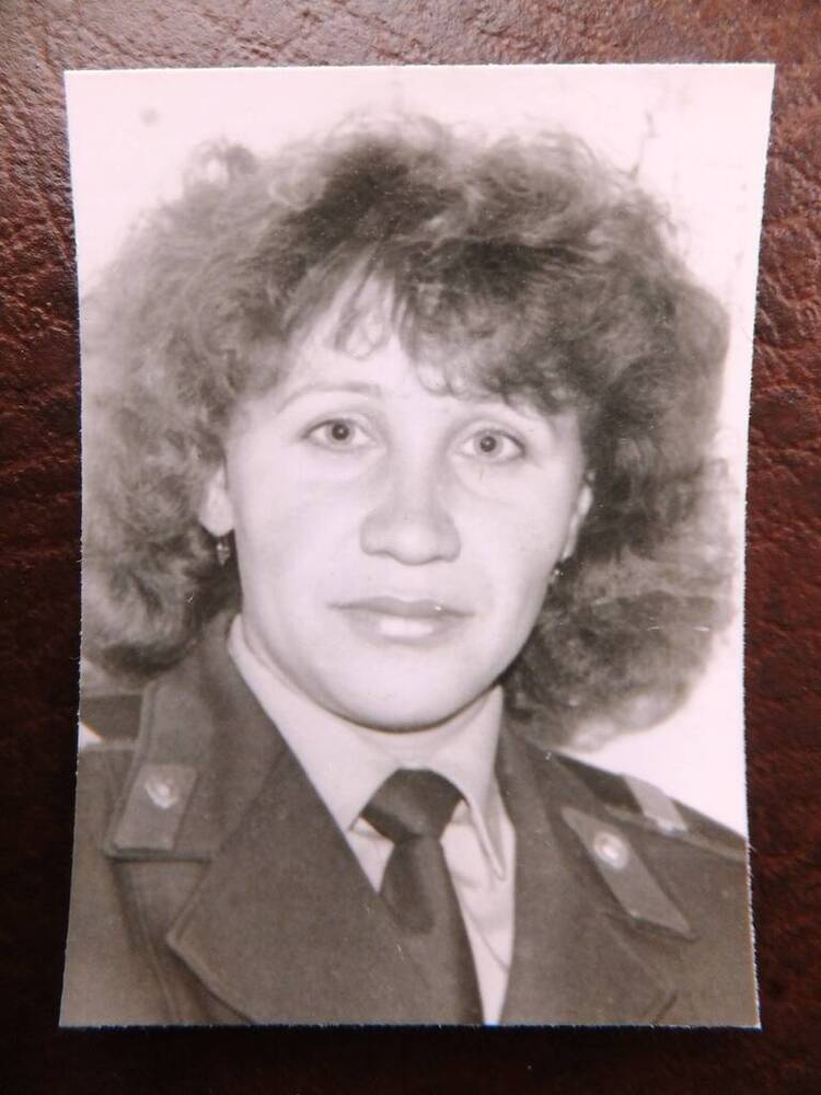 Фото. Попова Елена, районный Отдел внутренних дел, 1980-е годы.