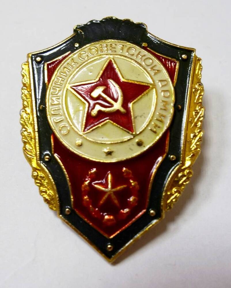 Значок Отличник Советской Армии Дорошенко Евгения Евгеньевича.
