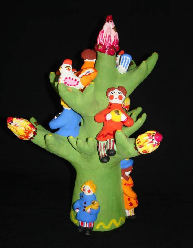 Игрушка дымковская Семейное дерево