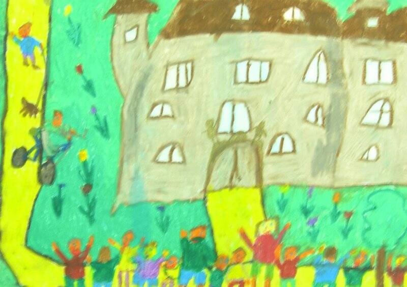 Детский рисунок. Прогулка. Из серии детских работ из Вольфсбурга.