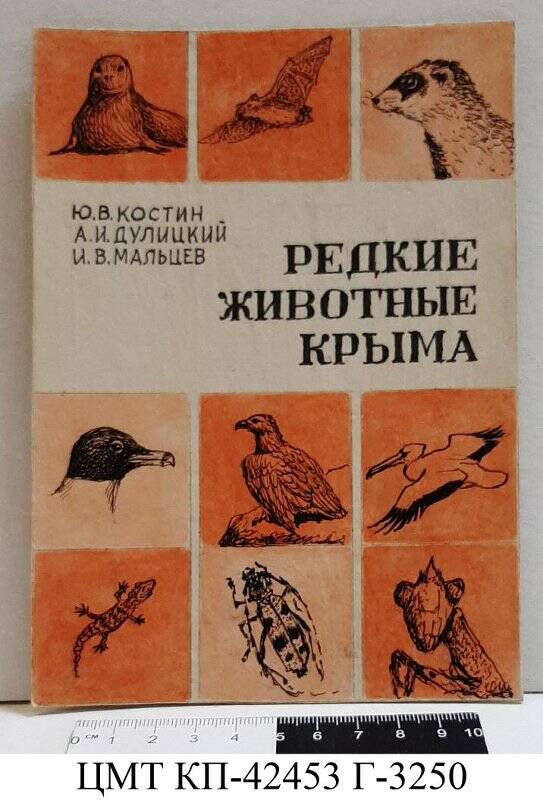 Эскиз обложки книги «Редкие животные Крыма», подготовленный Ю.В.Костиным