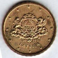 Монета иностранная. Латвия