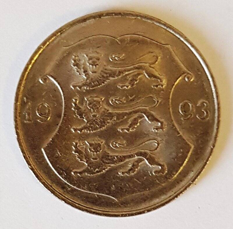 Монета иностранная. Эстонская республика (2-я республика)
