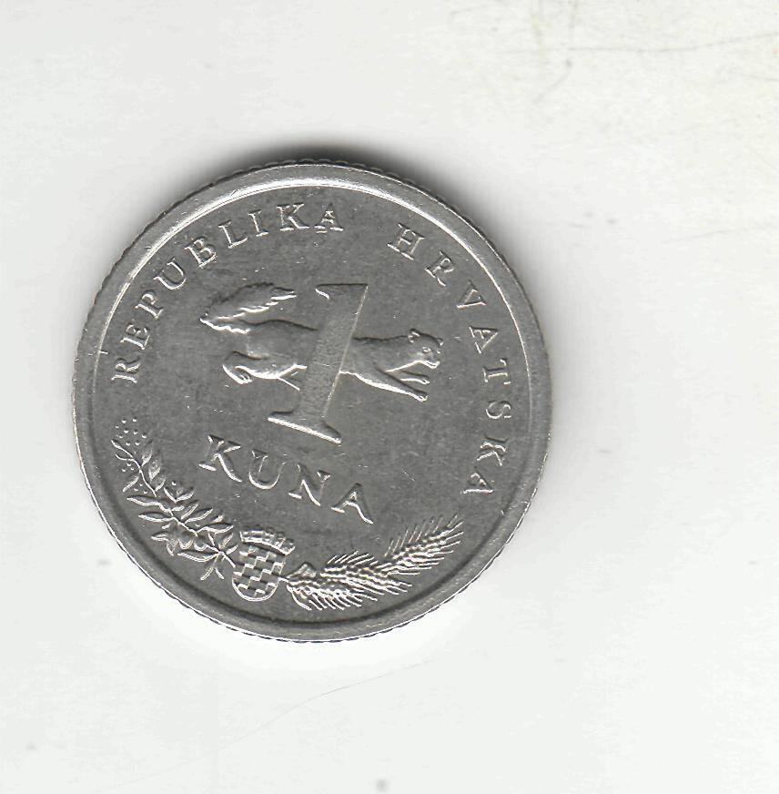 Монета 1 куна . Хорватия. 1999 г.