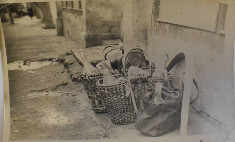 Фото  черно-белого изображения из папки с набросками Ф.П. Осипова Сенокос. Вечер