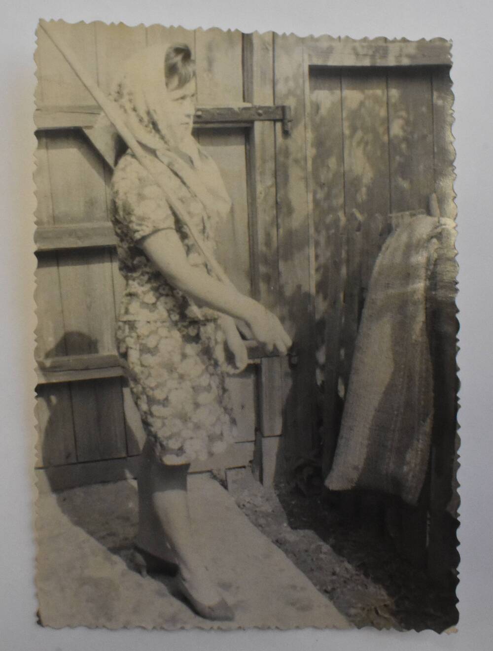Фото черно-белого изображения из папки с набросками Ф.П. Осипова Сенокос. Вечер.