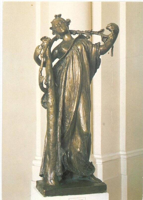 Фотооткрытка. Национальная галерея. Прага. Йозеф Вацлав Милсбек: музыка, второй эскиз. (1892-94).