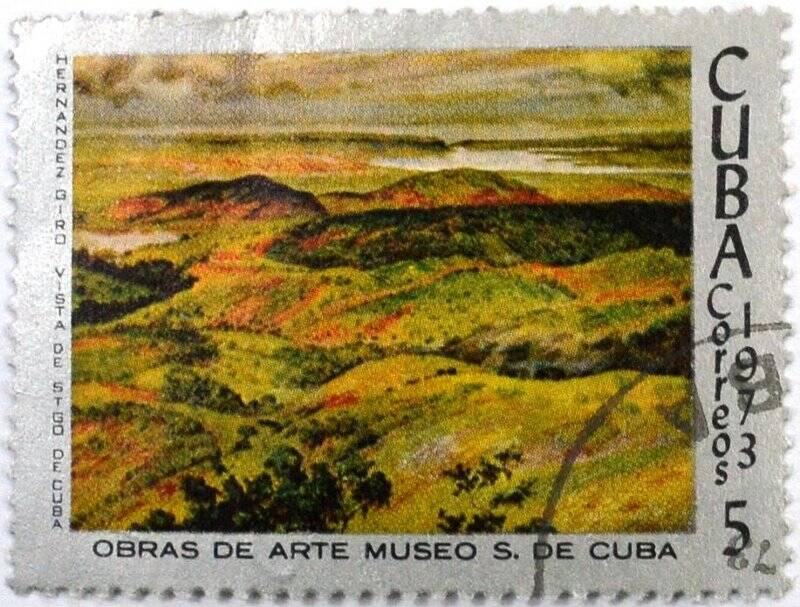 Почтовая марка (Куба) Hernander Giro «Vista de Stgo de Cuba»