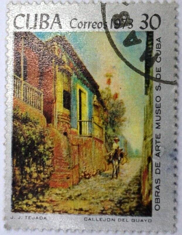 Почтовая марка (Куба) Y.Y. Tejada «Callejon del Guayo»