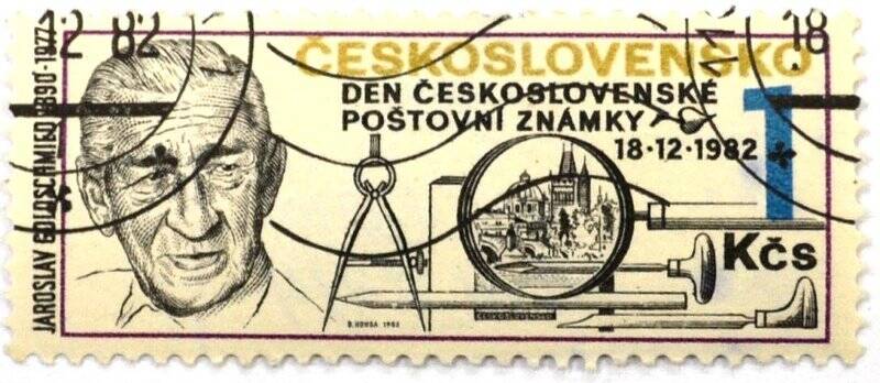 Почтовая марка (Чехословакия) «Jaroslav Yoldschmied (1890 - 1977)»